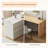 55.2 in.  W scalable makeup table with 6 storage drawers