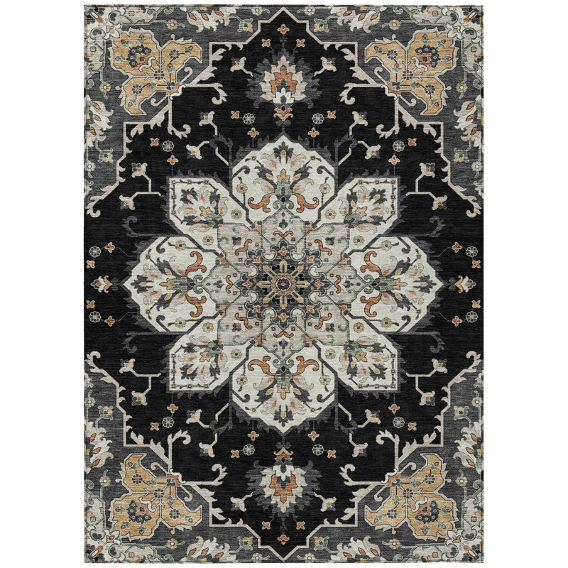 Tapis intérieur / extérieur Husby ACN2194 Global, Rectangle 2 pi 6 po x 3 pi 10 po