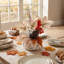 Citrouilles artificielles avec feuilles d'érable blanches et baies, décoration de citrouille d'automne pour centre de table, action de grâce et décoration intérieure-133587162