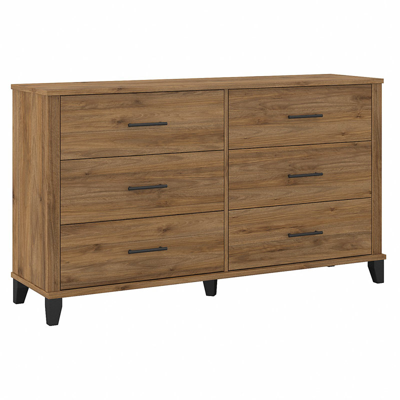 Giovanna 59'' W 6 - Drawer Dresser, Fresh Walnut