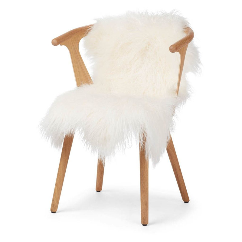 Solid Colour Sheepskin Hand Woven 50cm X 85cm Area Rug