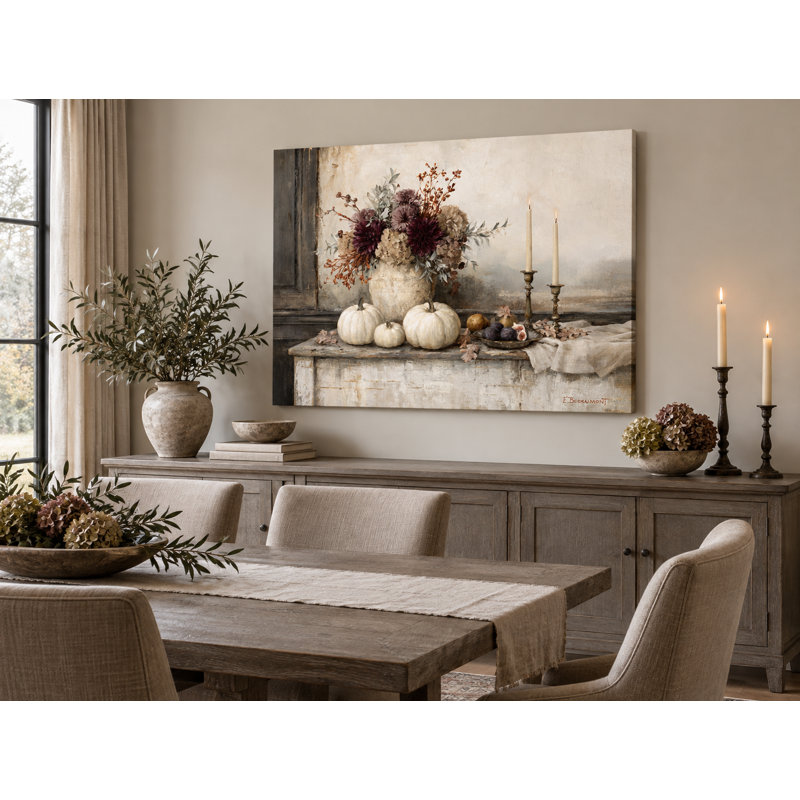 Davaeh " Muted Plum Harvest Console " Graphic Art Print, 40" W x 30" H x 1.5" D