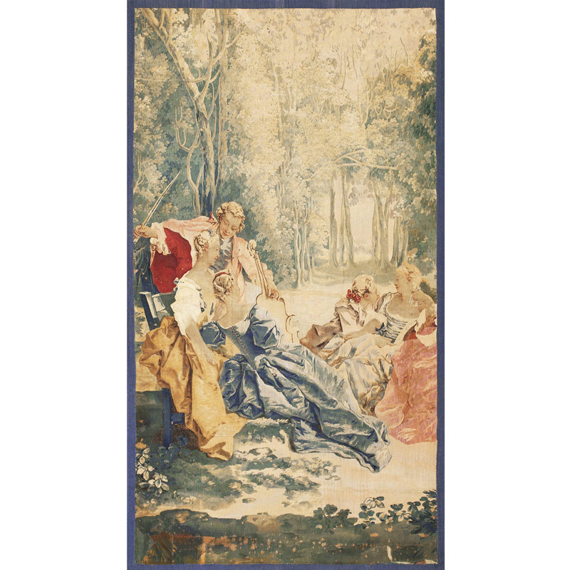 Tapis de couloir antique en laine multicolore