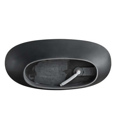 65" Freestanding Solid Surface Soaking Bathtub