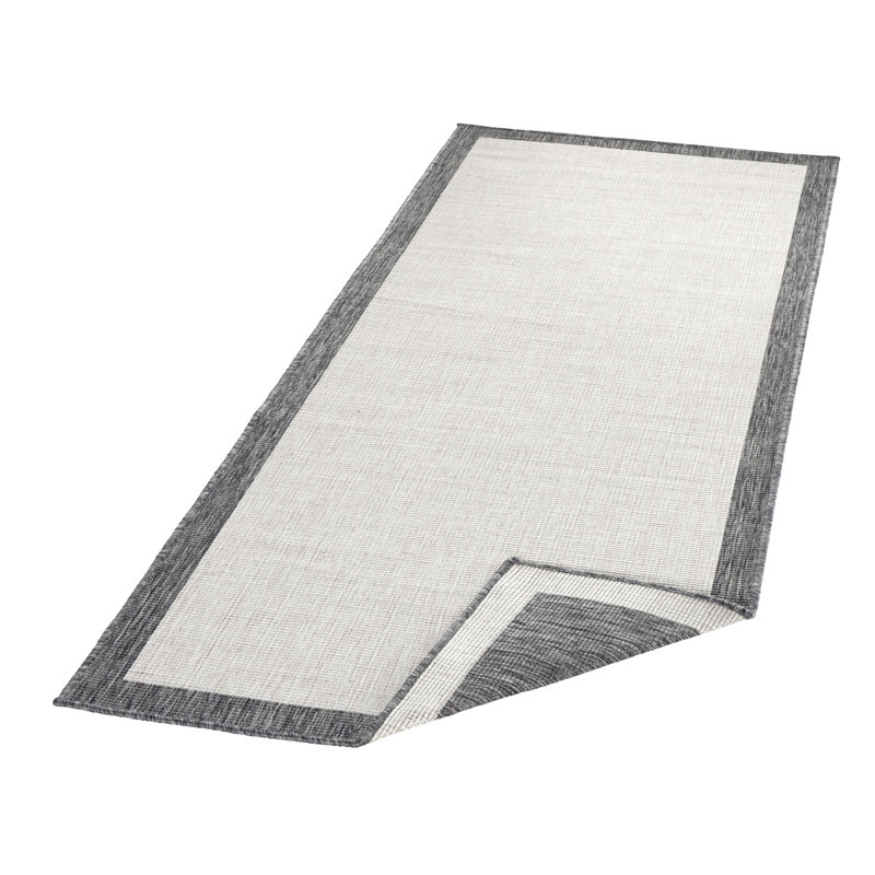 Panama Flatweave Grey/Cream Rug, Runner 80cm x 350cm