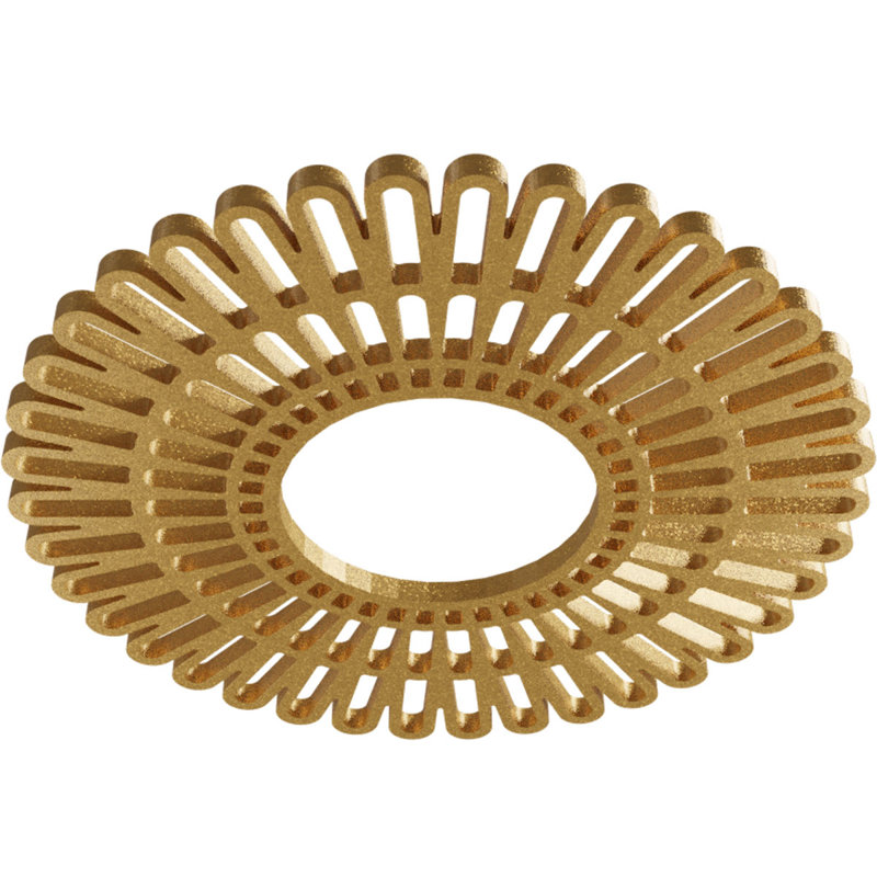 18"OD x 6 3/4"ID x 1/2"P Cornelius Architectural Grade PVC Pierced Ceiling Medallion, Gold, 18" H x 18" W x 0.5" D, Gold