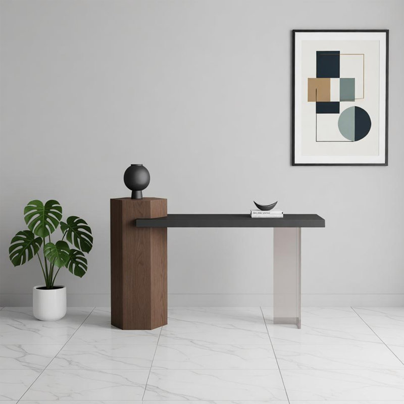 Table de hall d'entrée luxueuse de style italien, 33.46" H x 47.24" W x 13.77" D