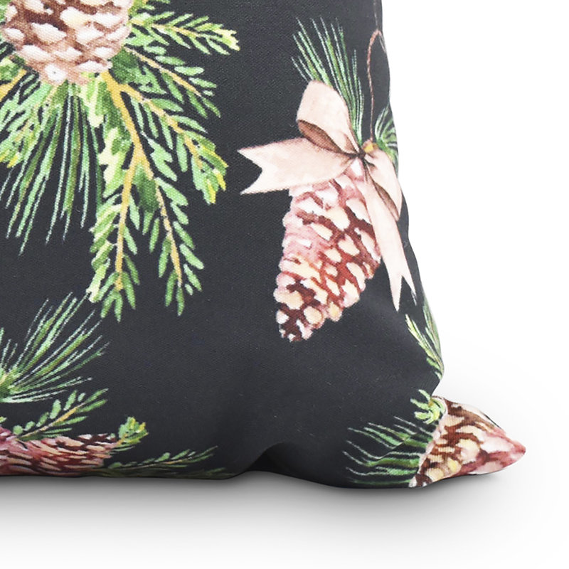 Housse et insert de coussin Winter Winter, Noir, 26 po x 26 po