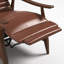 Fauteuil inclinable moderne en cuir Irie Mid-Century avec structure en bois massif-911333720