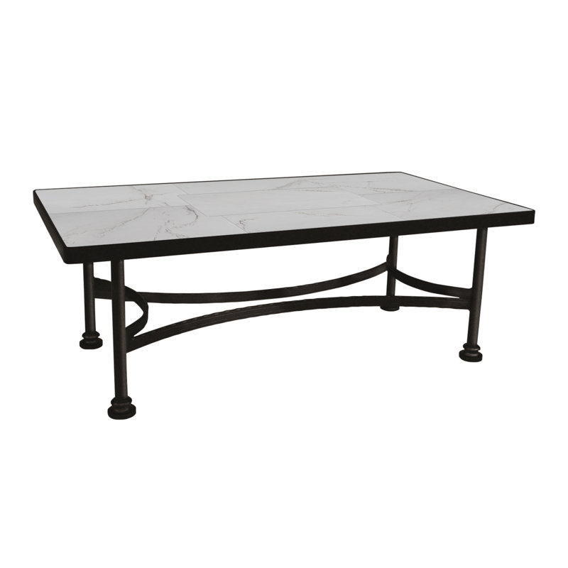 Classico Outdoor Rectangle Coffee Table, Pallazo White, Carbon Black