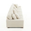 4 - Piece Upholstered Faux Rabbit Fur Flannel Modular Sectional Sofa with Armrests & Throw Pillows-757162095