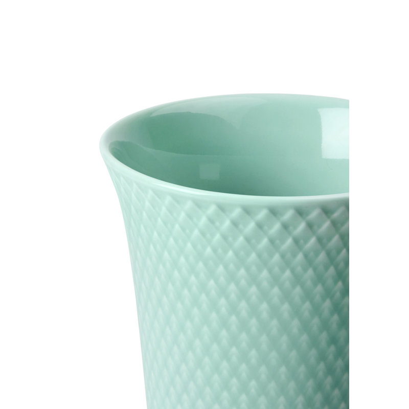 Pot en porcelaine Rhombe, Turquoise