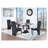 STACEY ZEBRA WHITE/BLACK DINING TABLE