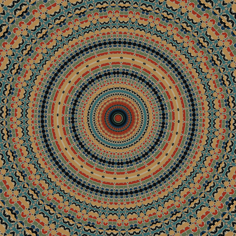 Boho mandala marocain, H 12 po x l 12 po