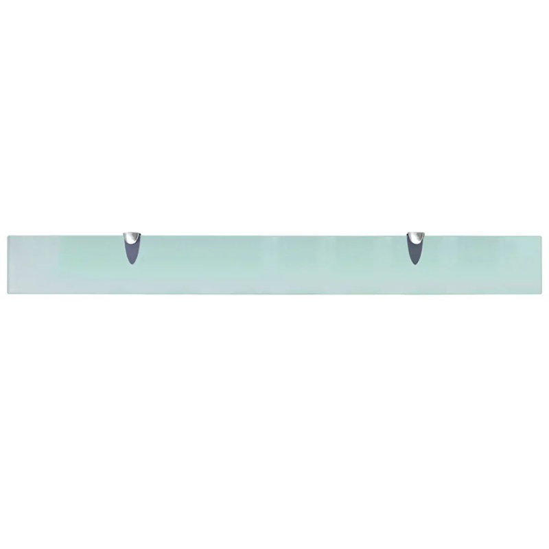 Glass Floating Shelf, Clear, 0.8cm H x 90cm W x 20cm D