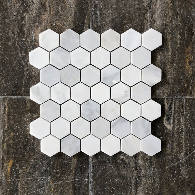 Arabescato Marble Honeycomb Mosaic Wall Tile