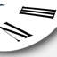 Horloge murale moderne formes élémentaires avec fleurs abstraites III-60329325