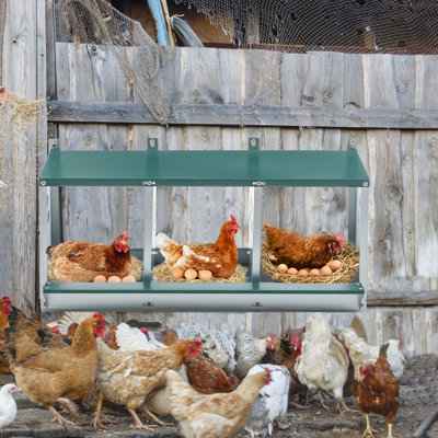 Chicken Metal Nest Box Egg Collection Box, Chicken Egg Laying Box Fit For Different Chicken Breeds