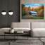Toile épique Graffiti «Autumn At Bennet Bean Bridge» par Rick Berk, 60 po x 40 po