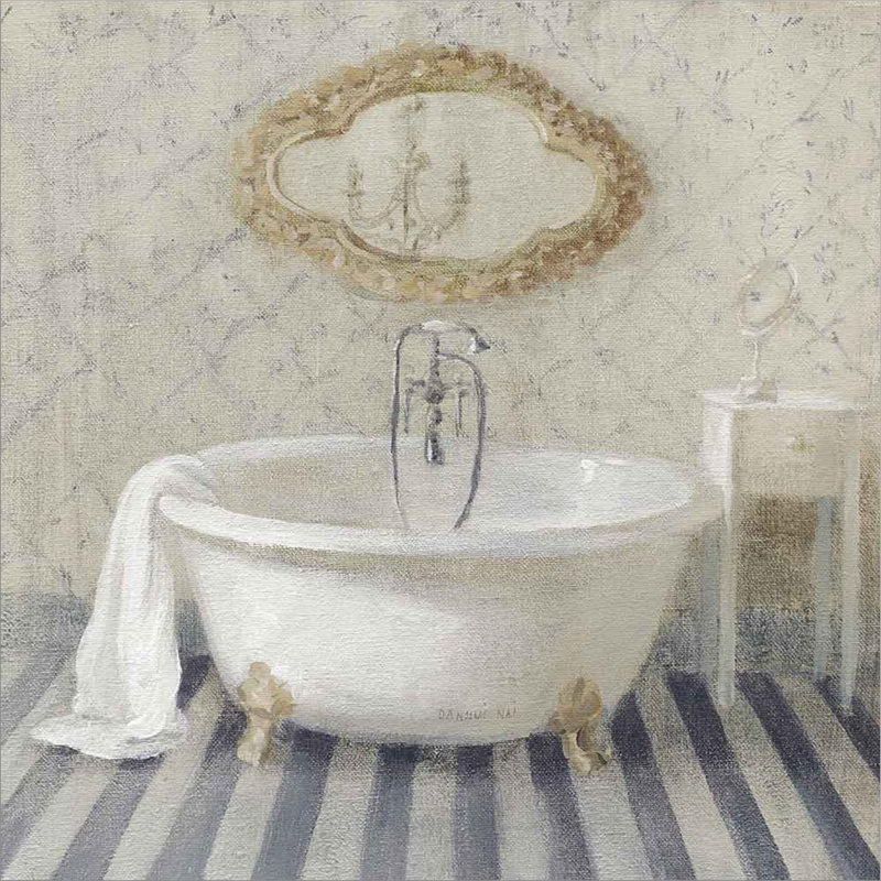 «Victorian Bath II Navy» par Danhui Nai, art mural encadré