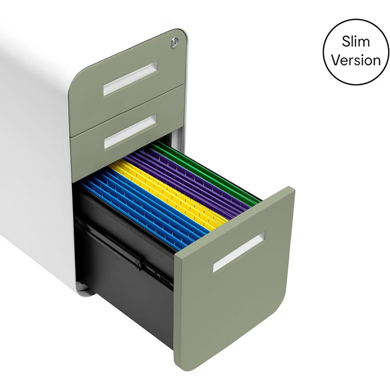 3-Drawer Mobile File Cab...