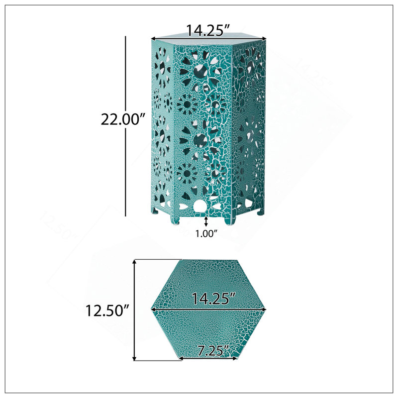 Table d'appoint Galore 14 po, Sarcelle