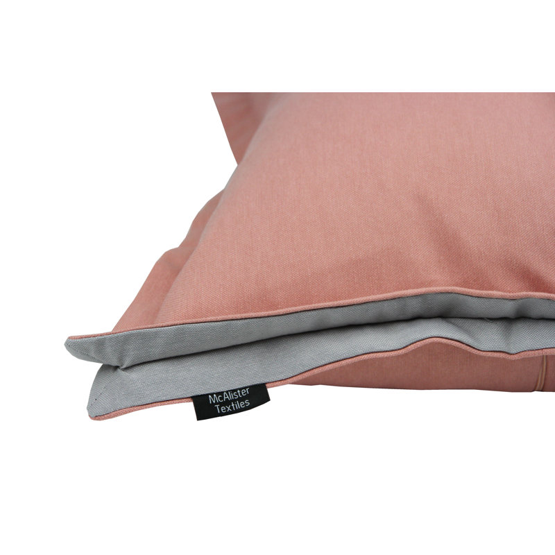Square Cushion Cover, Blush Pink/Grey, 60 x 60cm