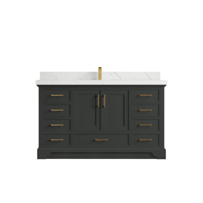 Meuble-lavabo simple avec plateau Charlotte 60