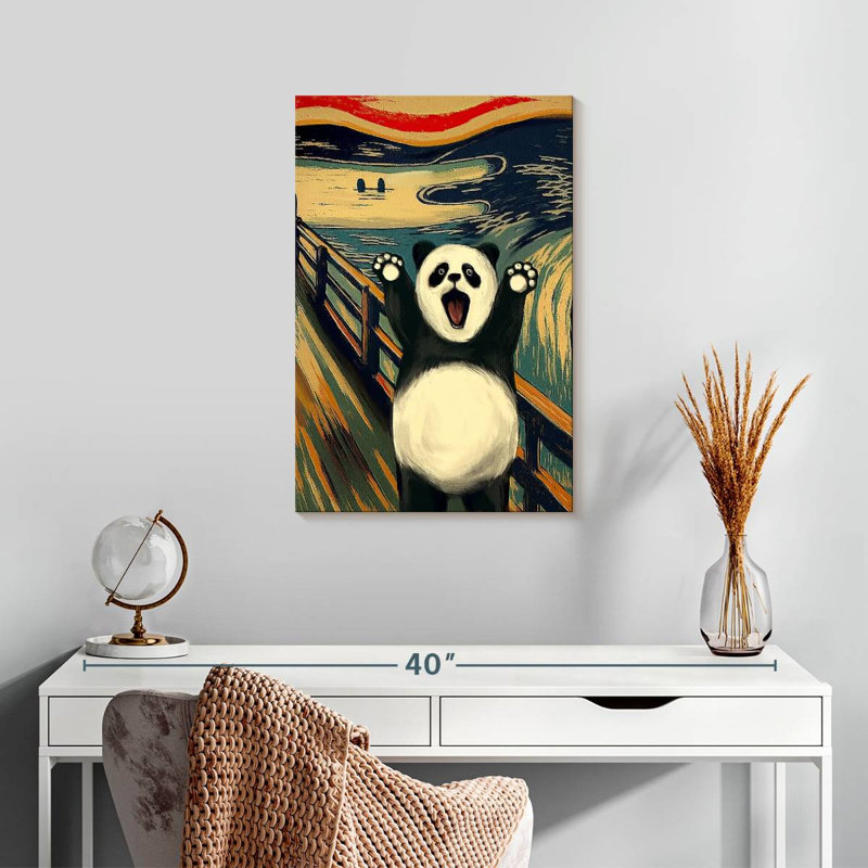 Brampt The Scream With Panda, 24" H x 16" W
