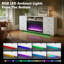 140 cm Fireplace TV Stand for TVs up to 55'' with 6 Drawers Shelves LED RGB Lights