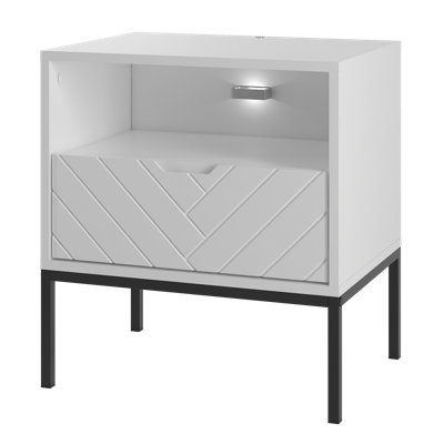Ahola 134.62cm W Metal Bedside Table