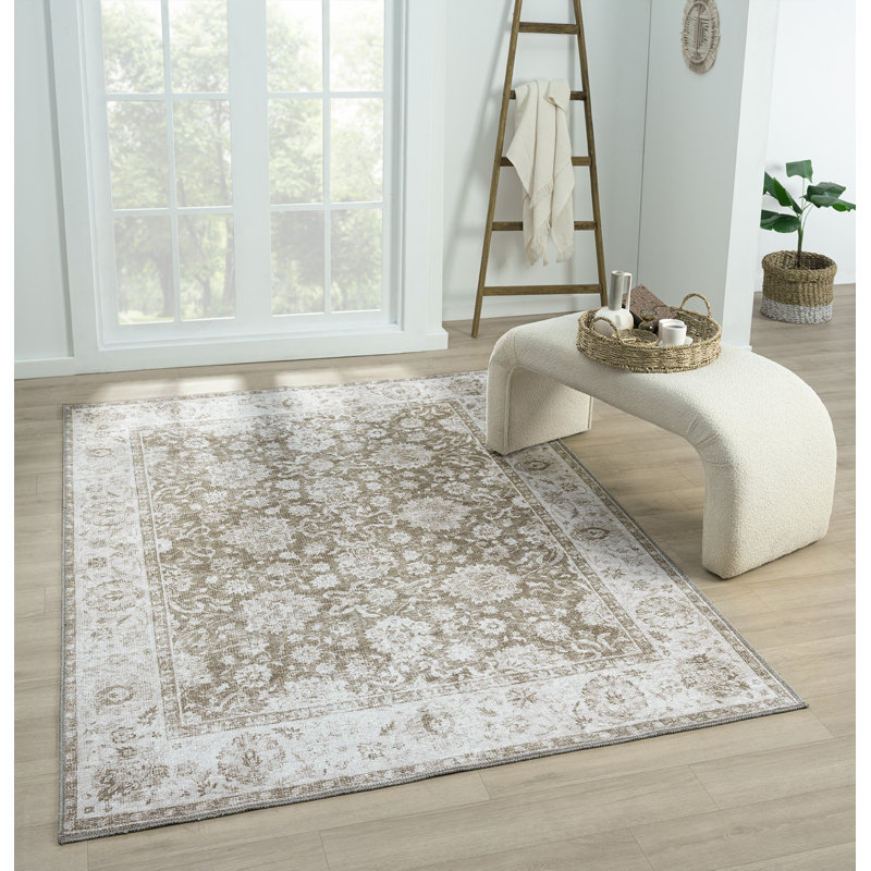 Remington Washable Brown Area Rug, Rectangle 7'10" x 9'10"