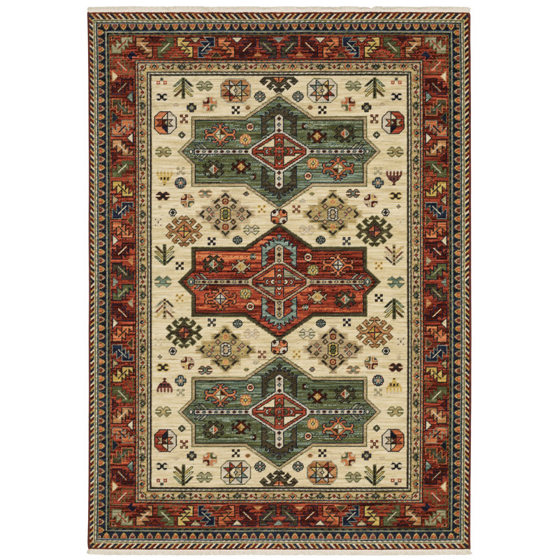 Oriental Indoor Rug, Rectangle 9'10" x 12'10"