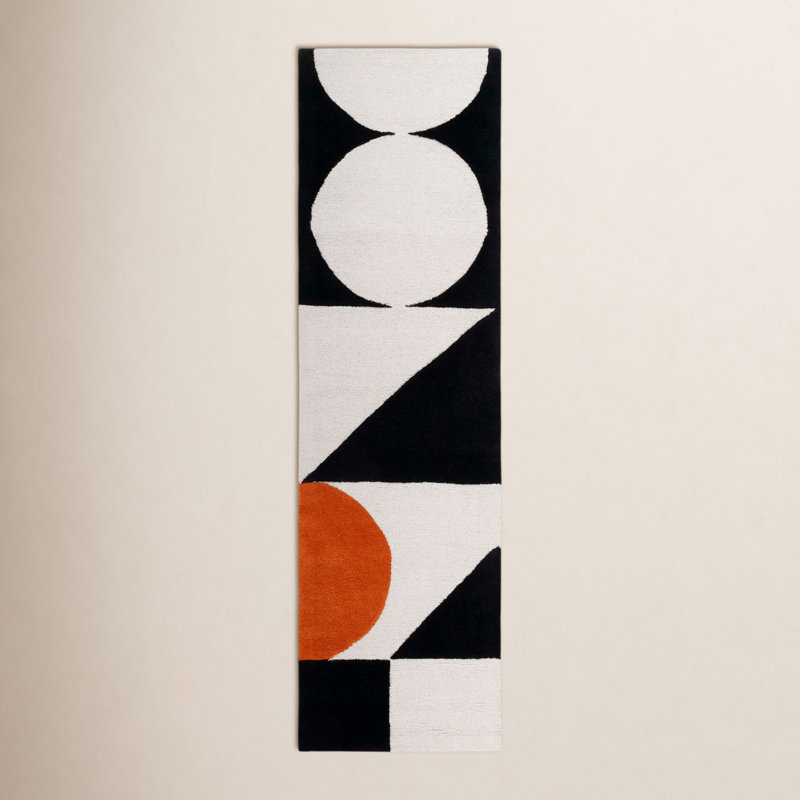 Felipe Wool Geometric Indoor Rug, Runner 2'3" x 8'