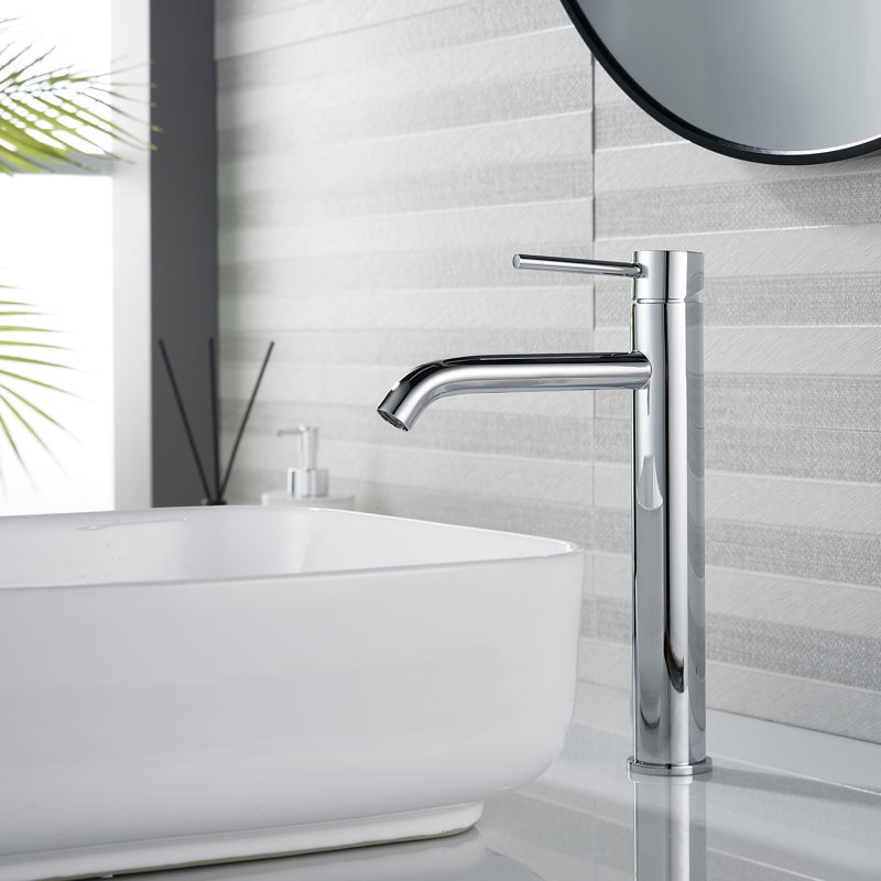 Bathroom Vessel Faucet One Hole Single Handle Bwol Sink Faucet Stainless Steel With Pop Up Drain Lavatory Mixer Tap Water Supply Hose Guest Bath