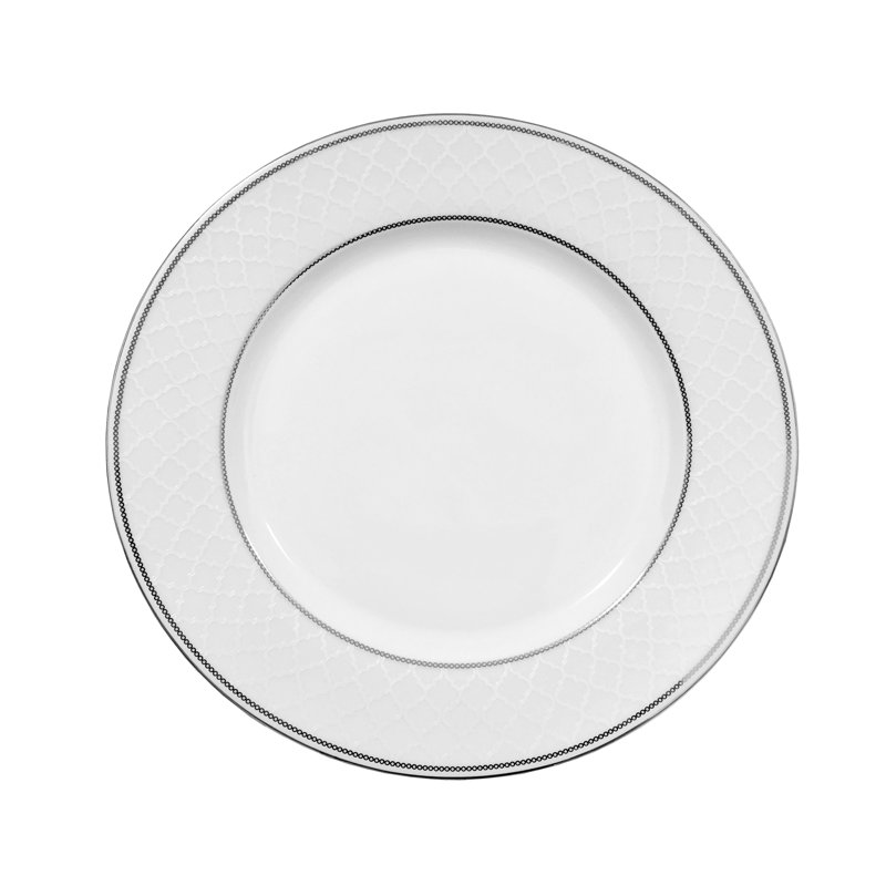 Elegant White Porcelain Round Dinnerware Set - Service for 8
