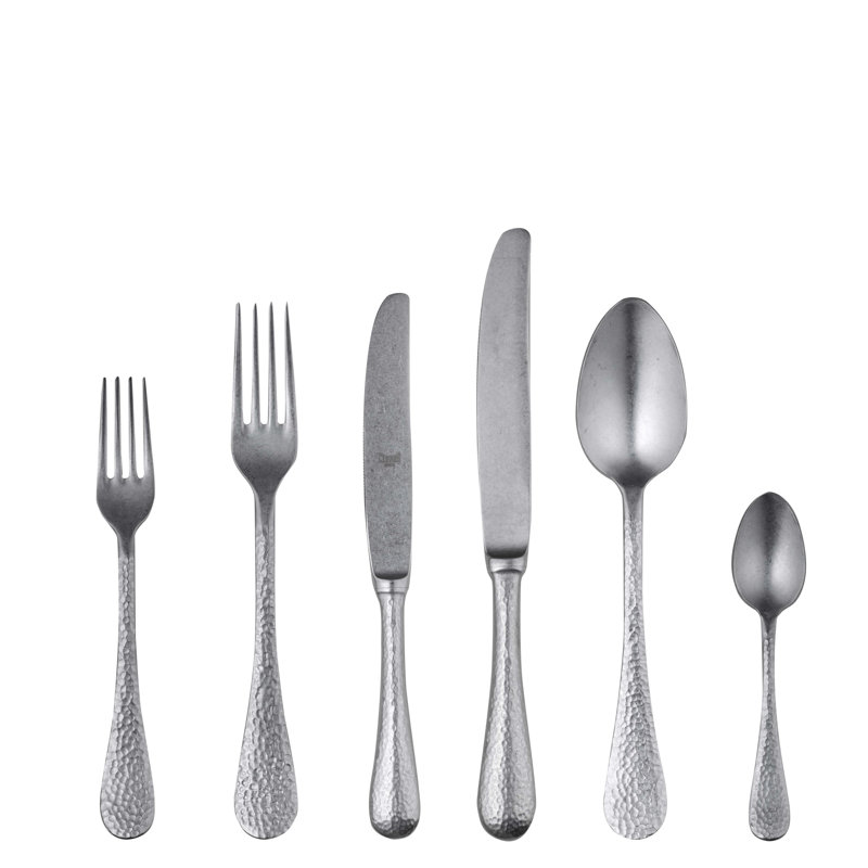 Epoque 36 - Piece Stainless Steel Flatware Set - Service for 6, Pewter