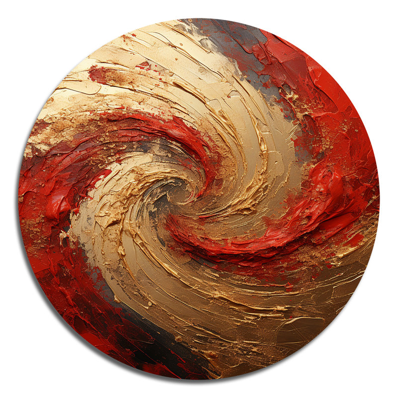 Downham - Art abstrait rond en métal, H 29 po x l 29 po