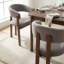 Amara Dark Brown Fabric Dining Chair-1120215965