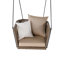 Balancelle en rotin avec coussin kaki