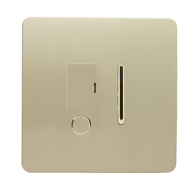Trendi Switch 13 Amp Fused Sur with Flex Outlet, Champagne Gold