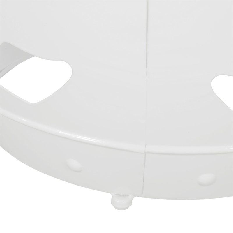 Table de bout en métal - Grand, Blanc