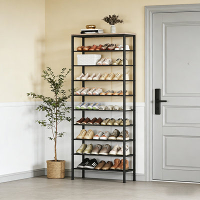 Range-chaussures de grande capacité de style industriel