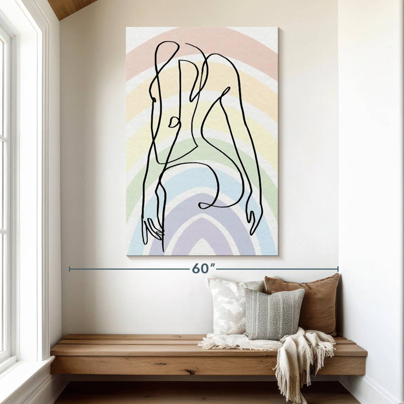 Khadjiah One Line Pride Curves, H 51 po x l 34 po