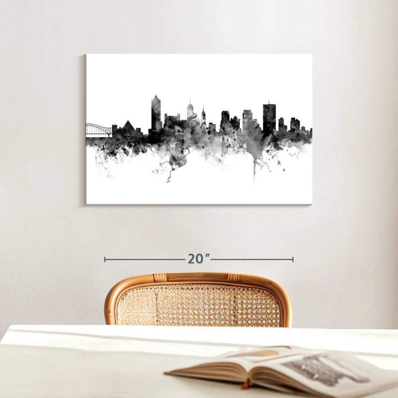 Memphis Tennessee Skyline V, 16" H x 24" W