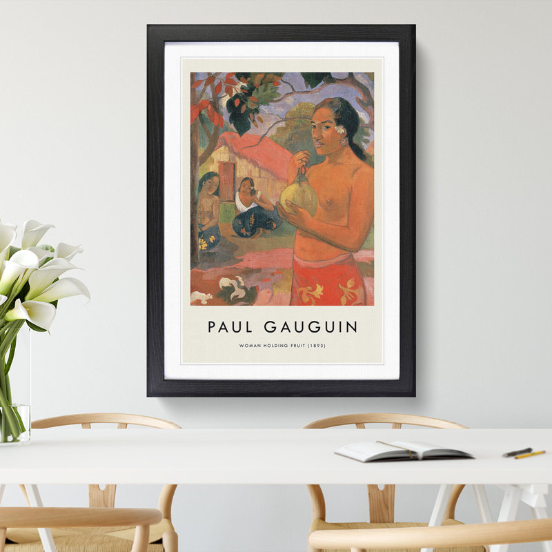 Where Are You Going Vol.1 by Paul Gauguin - Picture Frame Art Prints, 65cm H x 48cm W x 2cm D, Black Framed