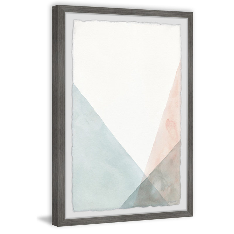 Overlapping Triangles - Single Picture Frame Painting, 91cm H x 61cm W x 3.81cm D