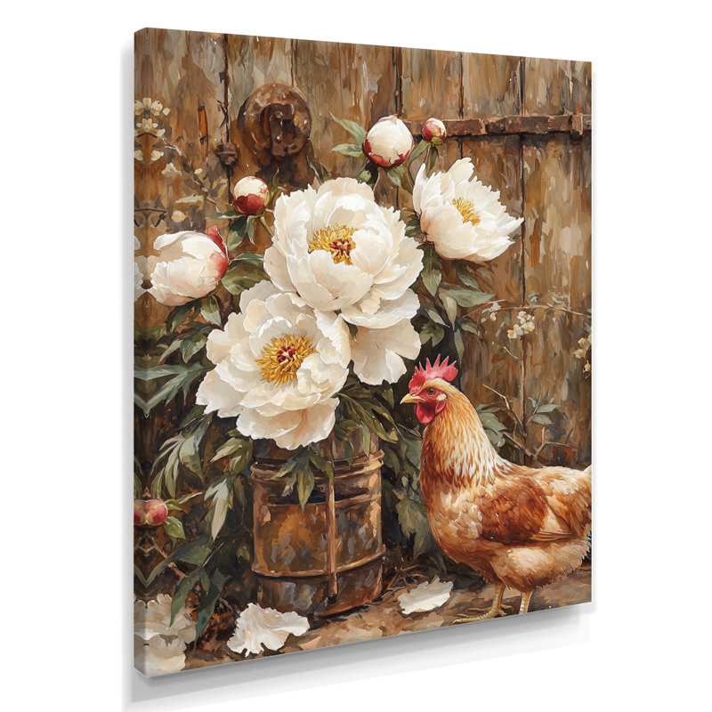 Ecker - Floral Wall Art, Ne s'applique pas, Toile tendue, H 20 po x l 12 po