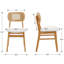 Chaise rembourrée en bois massif, chaise d'appoint à dossier en rotin pour le salon / salle à manger-208098699-207930997