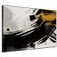 Reproduction d'art encadré très grand contemporain contemporain abstrait noir dynamique-105502512